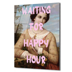 Happy Hour Bekleyişi Modern Sanat Cam Tablo