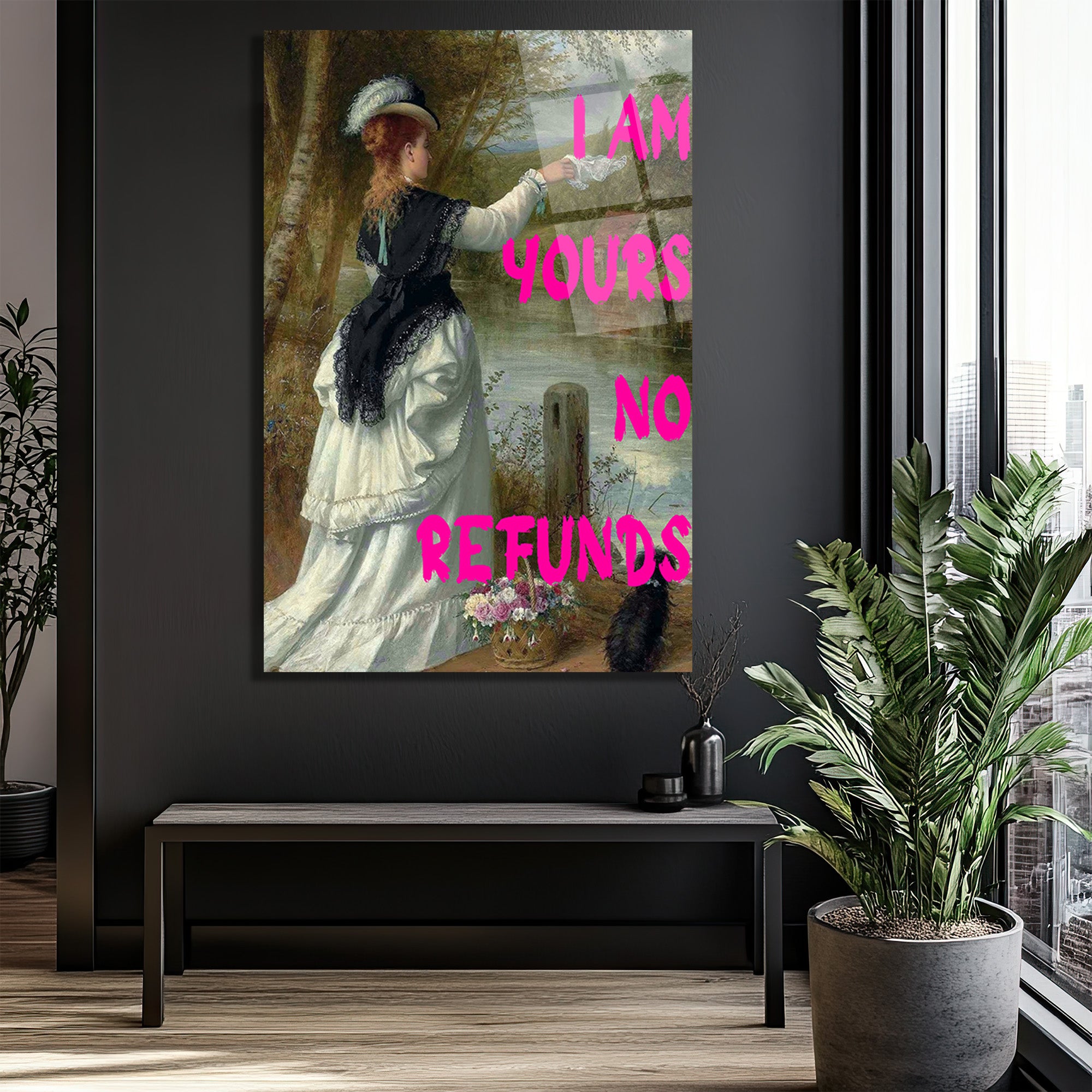 I Am Yours No Refunds Romantik Pop Art Cam Tablo