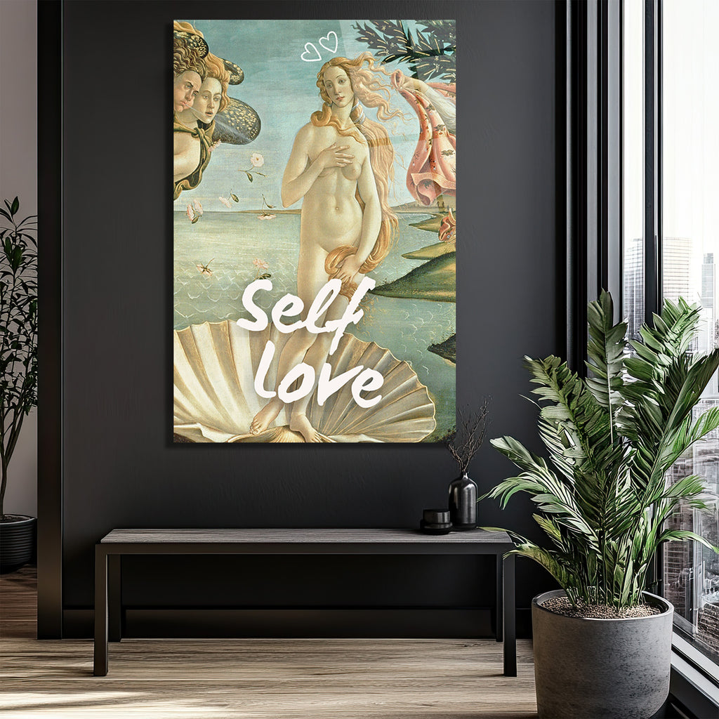 Self Love Venüs Doğuşu Temalı Sanatsal Cam Tablo