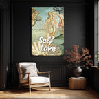 Self Love Venüs Doğuşu Temalı Sanatsal Cam Tablo