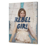 Rebel Girl Melek Temalı Modern Sanat Cam Tablo