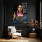 "I Saw That" Esprili Salvator Mundi Modern Cam Tablo