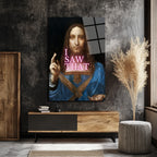 "I Saw That" Esprili Salvator Mundi Modern Cam Tablo