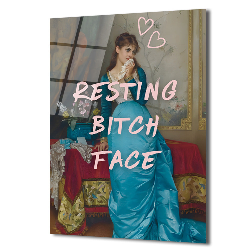 Resting Bitch Face Mizahi Modern Cam Tablo