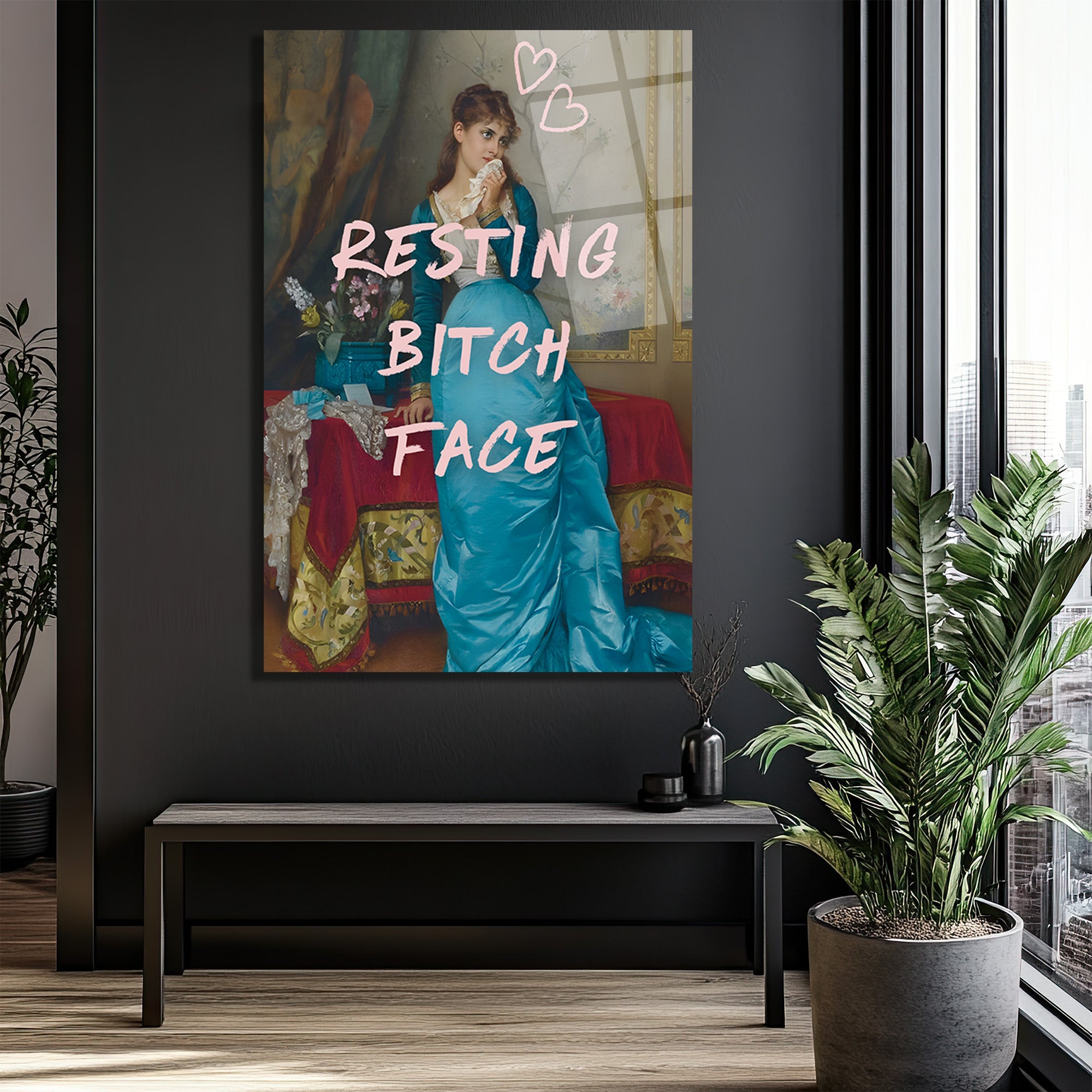 Resting Bitch Face Mizahi Modern Cam Tablo