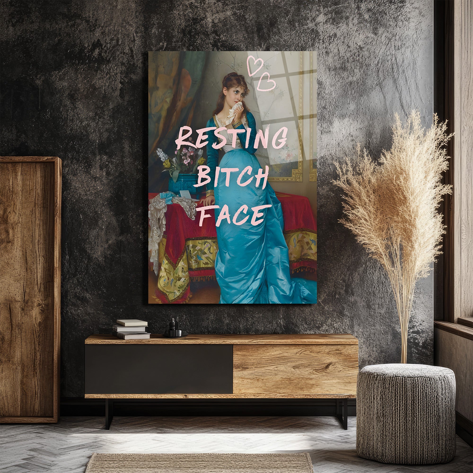 Resting Bitch Face Mizahi Modern Cam Tablo