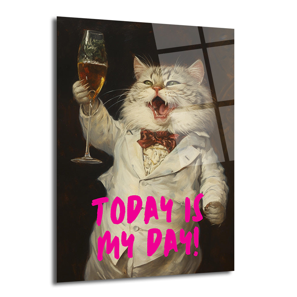 Bitch Don't Kill My Vibe Kraliçe Temalı Pop Art Cam Tablo