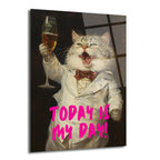 Bitch Don't Kill My Vibe Kraliçe Temalı Pop Art Cam Tablo