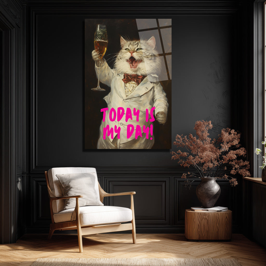Bitch Don't Kill My Vibe Kraliçe Temalı Pop Art Cam Tablo