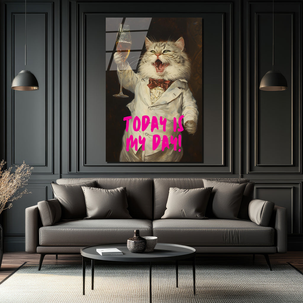 Bitch Don't Kill My Vibe Kraliçe Temalı Pop Art Cam Tablo
