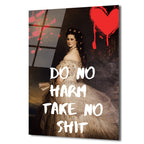 Sisi'den Asi Mesaj: Do No Harm Take No Shit Temperli Cam Tablo