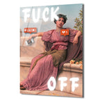 Antik Sanatın Dijital İsyanı: 'Fuck Off' Temalı Cam Tablo