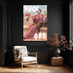 Antik Sanatın Dijital İsyanı: 'Fuck Off' Temalı Cam Tablo