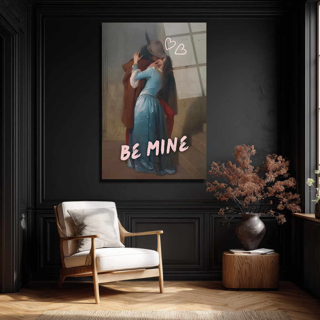 Aşkın Tutkulu Dokunuşu: Be Mine Temalı Romantik Cam Tablo