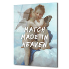 Cennetten Bir Eşleşme: "Match Made In Heaven" Melekli Cam Tablo