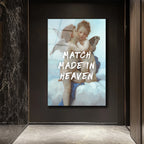 Cennetten Bir Eşleşme: "Match Made In Heaven" Melekli Cam Tablo