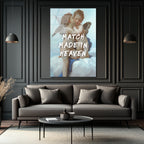 Cennetten Bir Eşleşme: "Match Made In Heaven" Melekli Cam Tablo