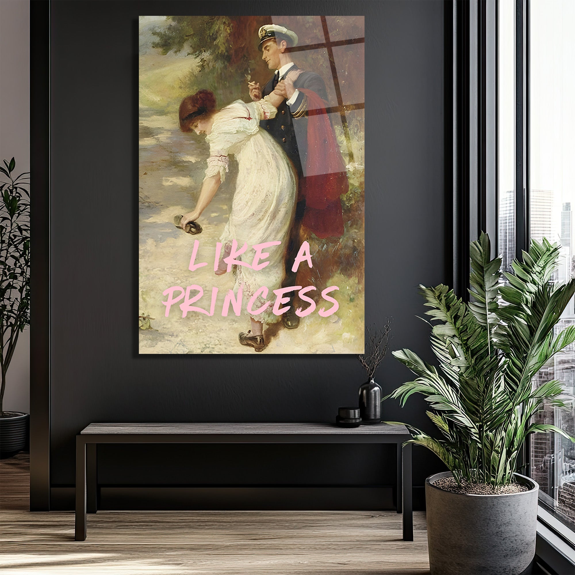 Like a Princess Romantik Buluşma Cam Tablo