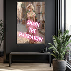 Smash The Patriarchy Neon Feminist Sanat Cam Tablo