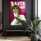 “David Baby” Pop Art Cam Tablo – Modern Sanatın Eğlenceli Yorumu