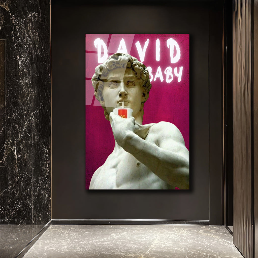 “David Baby” Pop Art Cam Tablo – Modern Sanatın Eğlenceli Yorumu