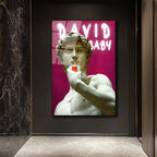 “David Baby” Pop Art Cam Tablo – Modern Sanatın Eğlenceli Yorumu