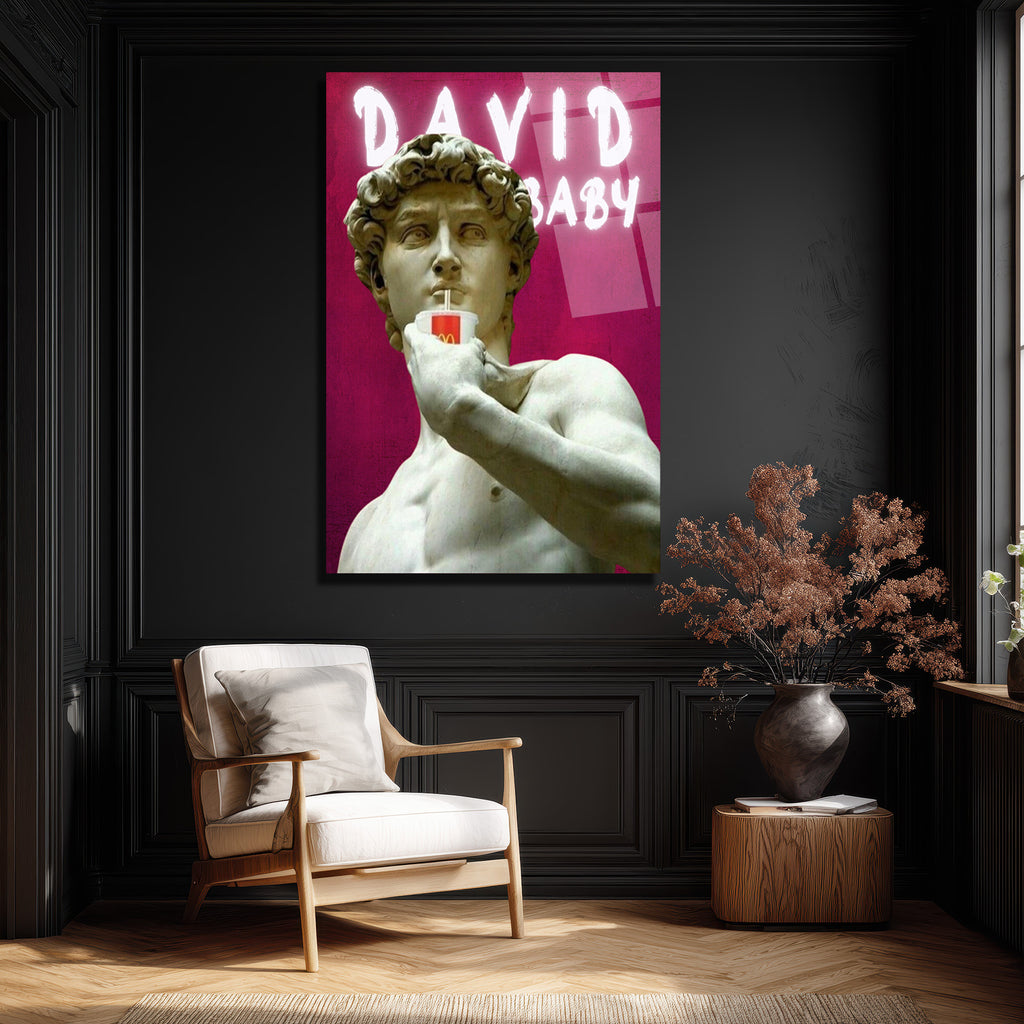 “David Baby” Pop Art Cam Tablo – Modern Sanatın Eğlenceli Yorumu