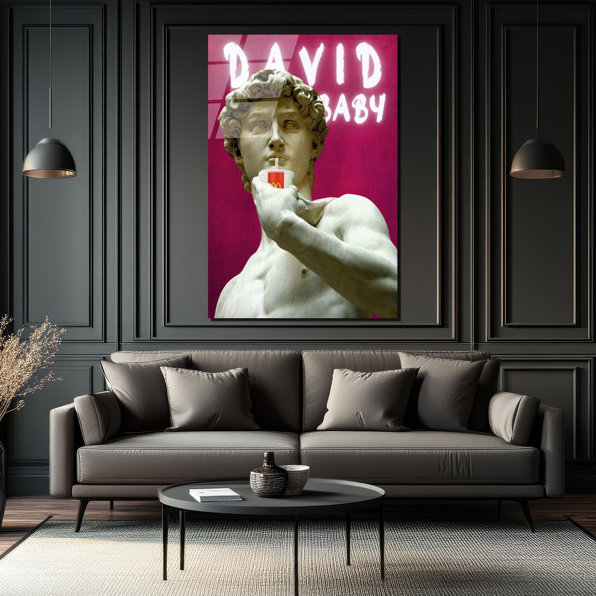 “David Baby” Pop Art Cam Tablo – Modern Sanatın Eğlenceli Yorumu