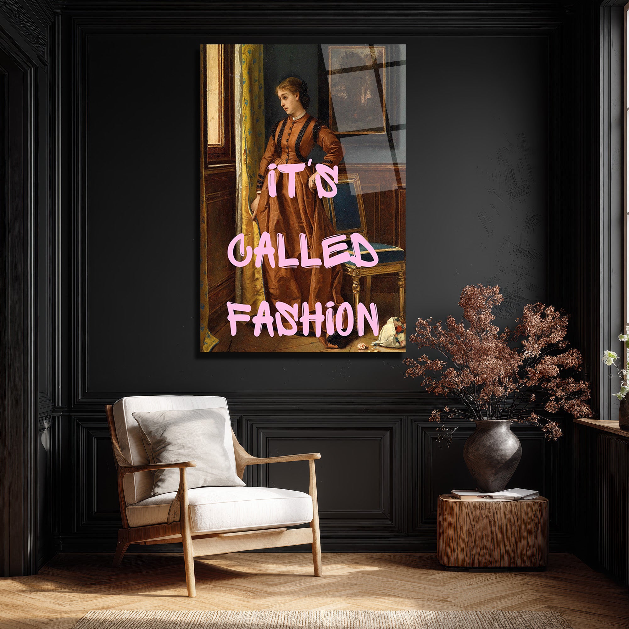 It's Called Fashion Klasik ve Modern Sanat Harmanı Cam Tablo