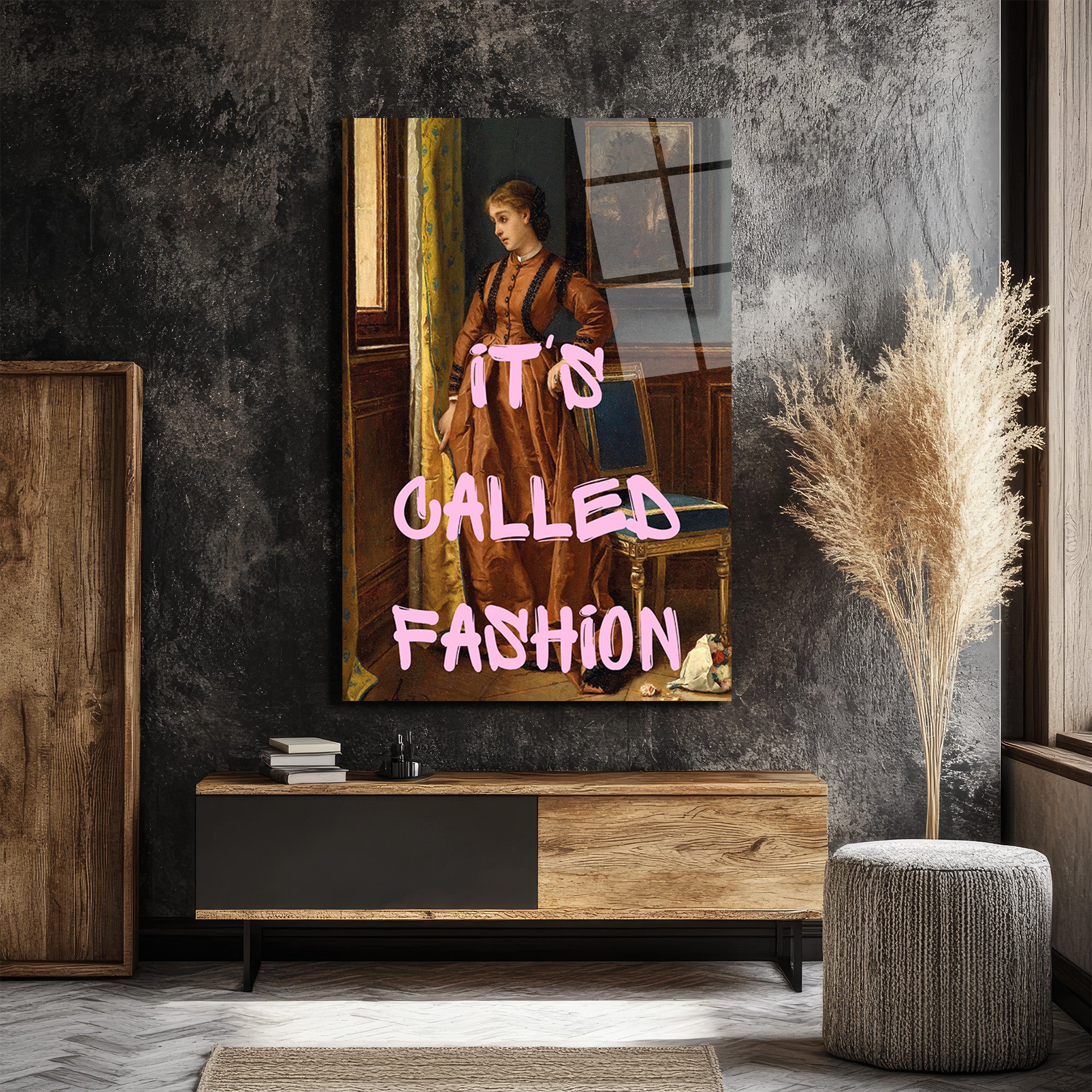 It's Called Fashion Klasik ve Modern Sanat Harmanı Cam Tablo
