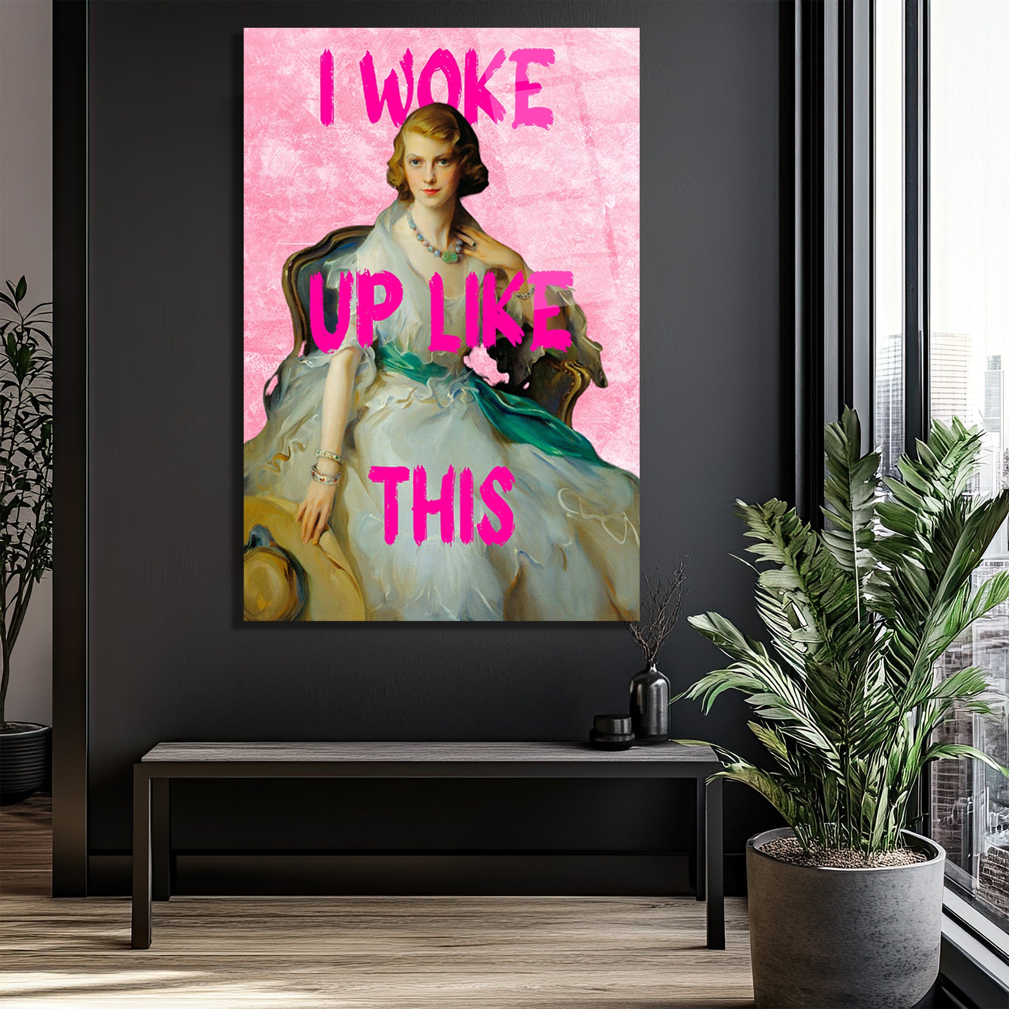 I Woke Up Like This Modern Pop Art Cam Tablo