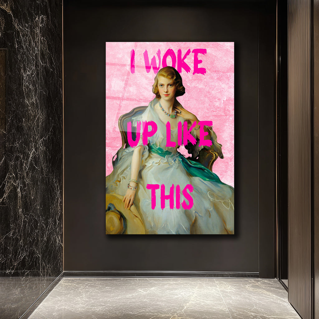I Woke Up Like This Modern Pop Art Cam Tablo