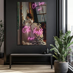 Oh Hell No! Klasik Sanat ve Neon Esintili Cam Tablo