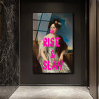 Rise & Slay Bubblegum Kraliçesi Modern Cam Tablo