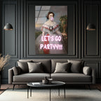 "Partiye Gidelim" Temalı Modern Klasik Cam Tablo