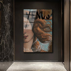 Botticelli Venüs Modern Graffiti Sanat Cam Tablo