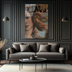 Botticelli Venüs Modern Graffiti Sanat Cam Tablo