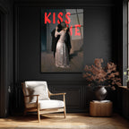 "Kiss Me" Aşkın Ritmi Cam Tablo