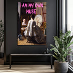 I Am My Own Muse Modern Sanat Cam Tablo