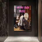 I Am My Own Muse Modern Sanat Cam Tablo