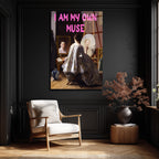 I Am My Own Muse Modern Sanat Cam Tablo