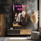 I Am My Own Muse Modern Sanat Cam Tablo