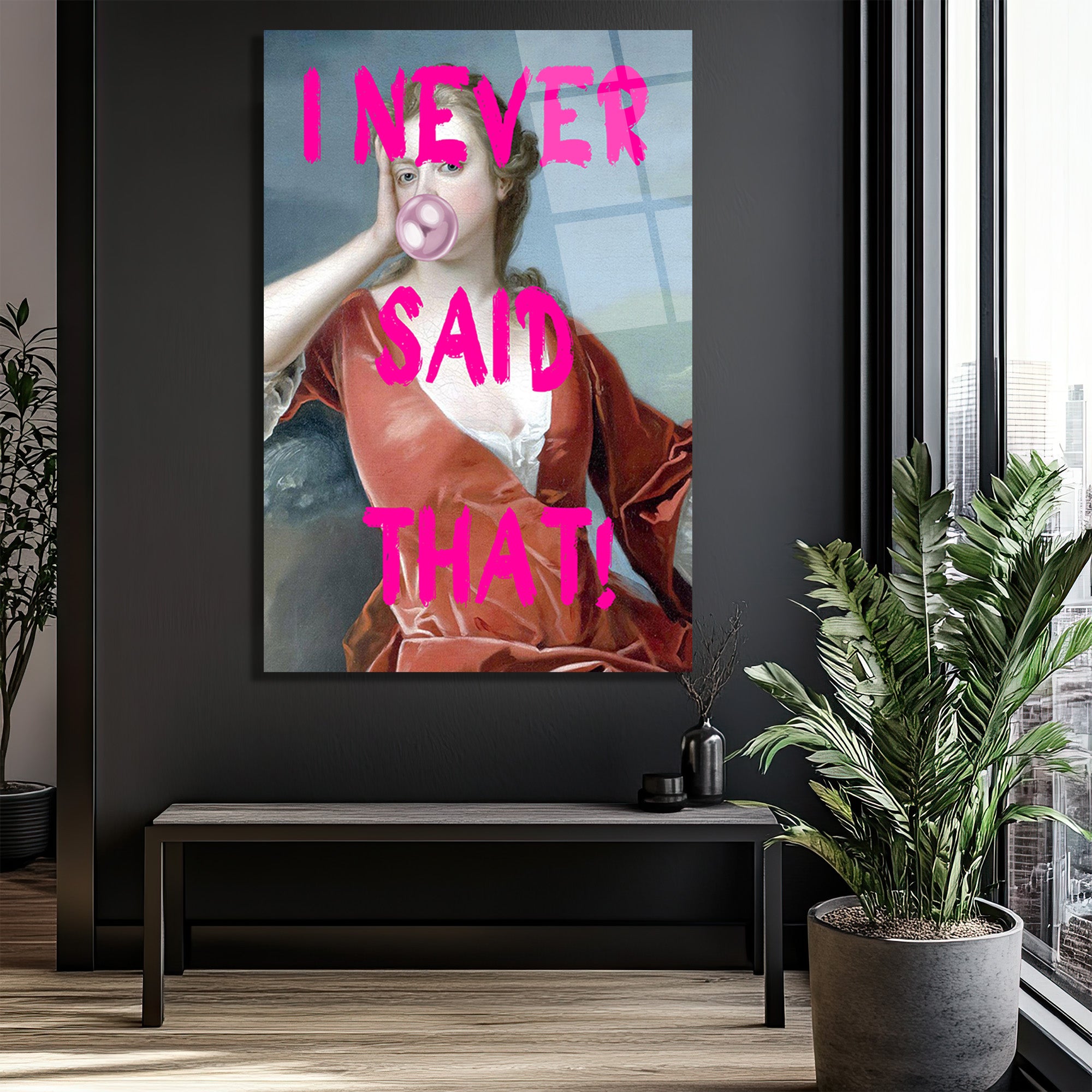 I Never Said That! Pop Art Klasik Portre Cam Tablo