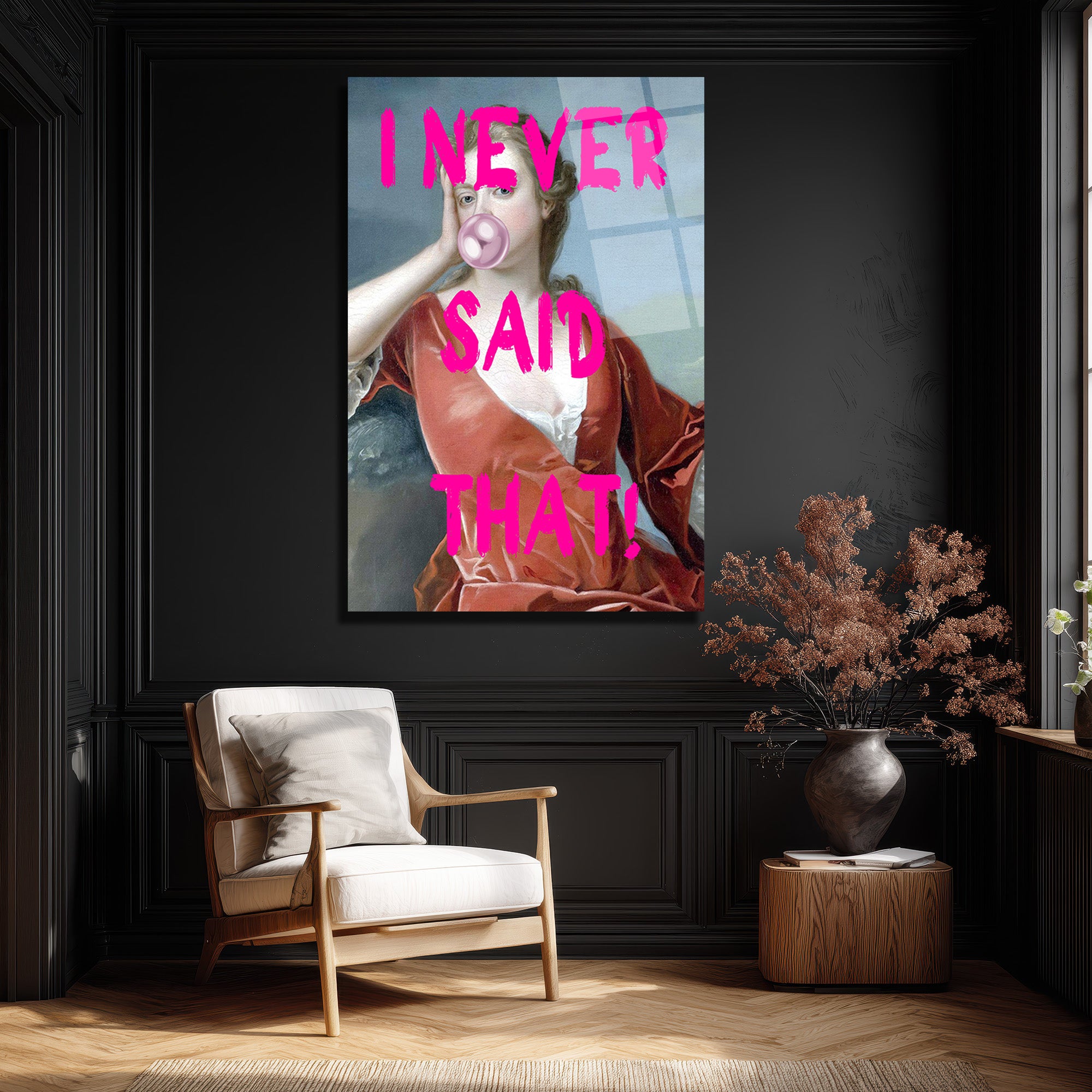 I Never Said That! Pop Art Klasik Portre Cam Tablo