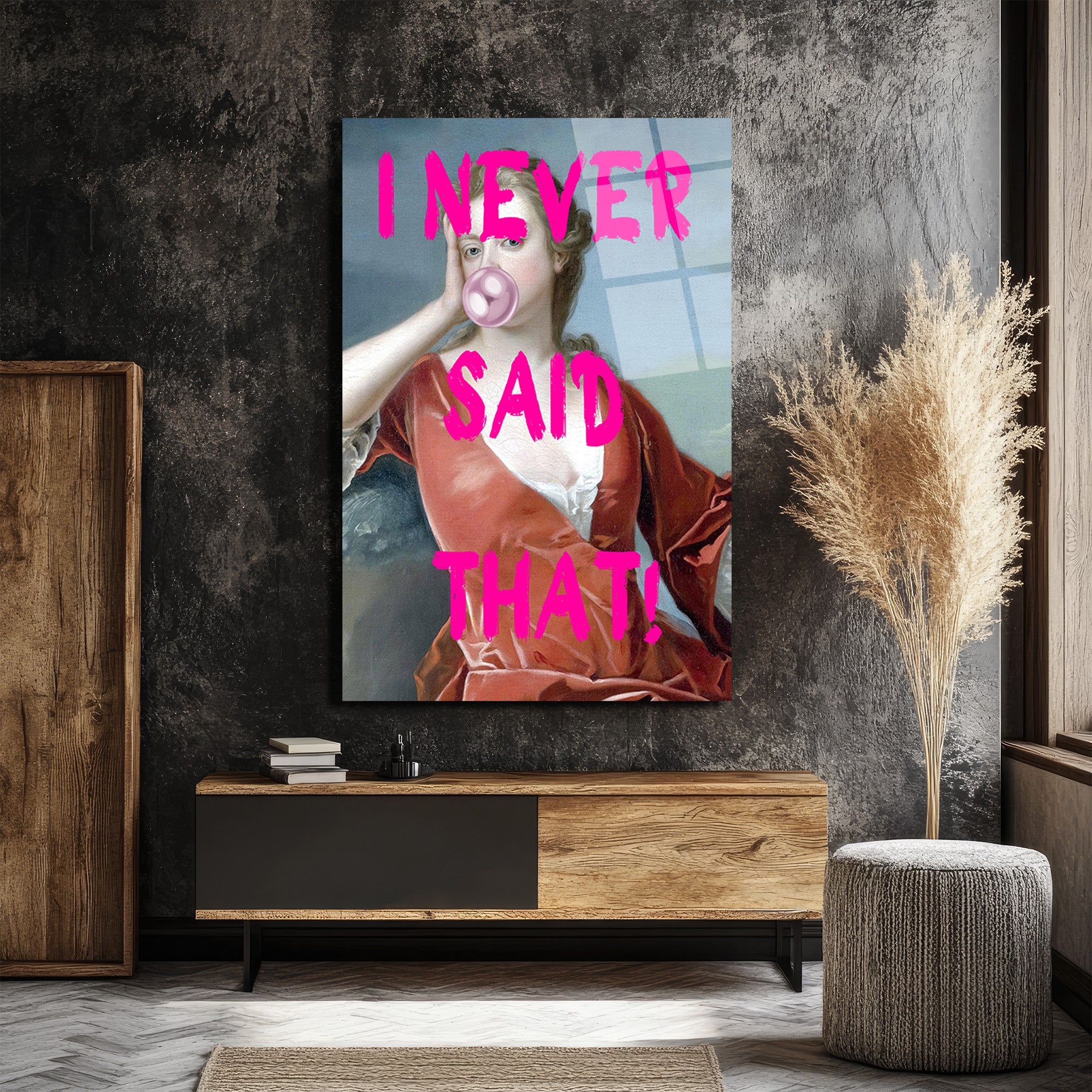 I Never Said That! Pop Art Klasik Portre Cam Tablo