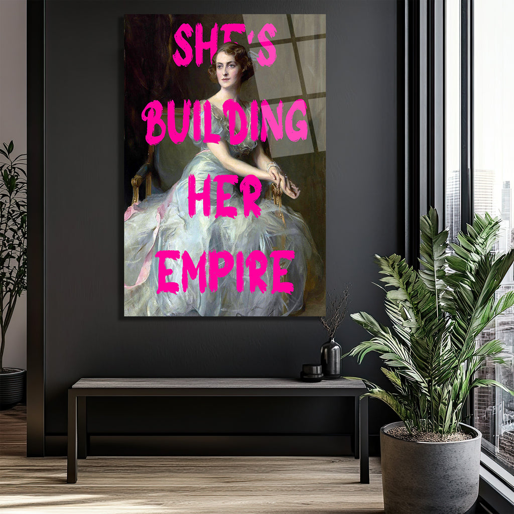 She's Building Her Empire Cam Tablo | Güçlü Kadın Sanatı