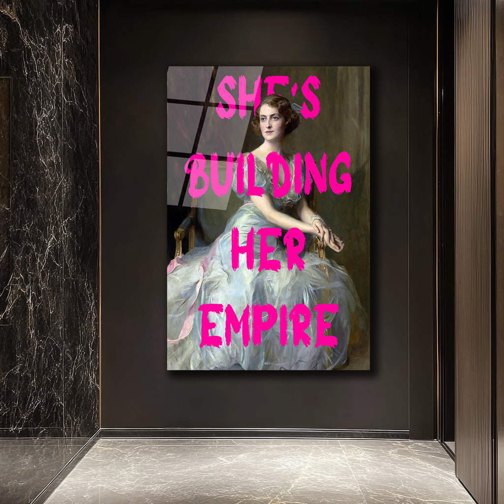 She's Building Her Empire Cam Tablo | Güçlü Kadın Sanatı