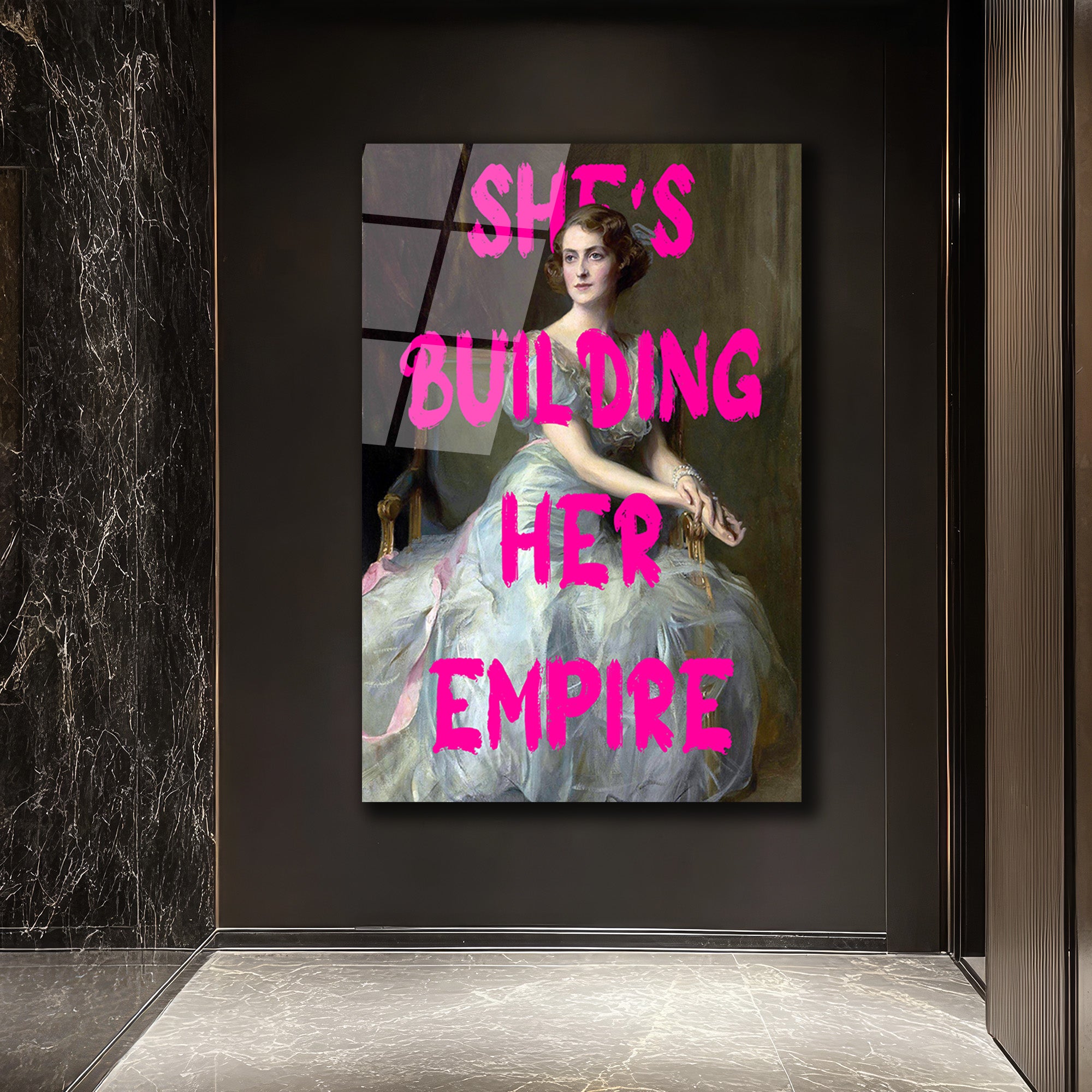 She's Building Her Empire Cam Tablo | Güçlü Kadın Sanatı