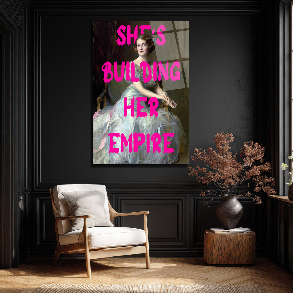 She's Building Her Empire Cam Tablo | Güçlü Kadın Sanatı