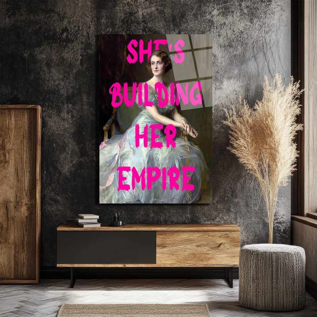 She's Building Her Empire Cam Tablo | Güçlü Kadın Sanatı